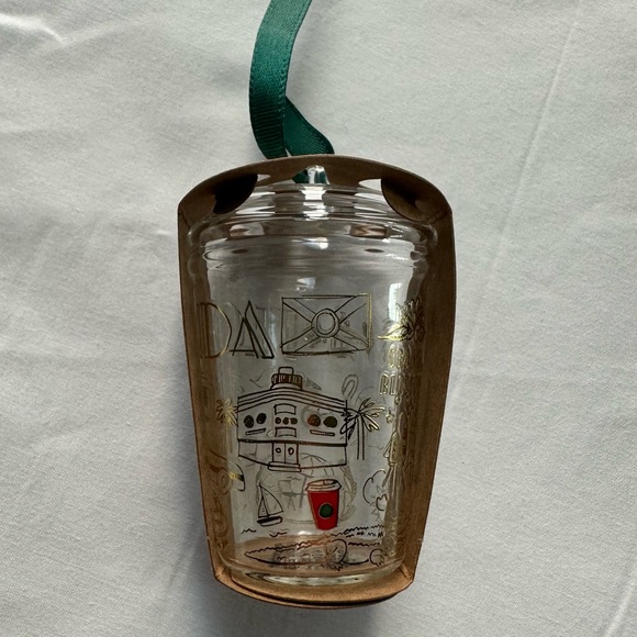 🆕 Starbucks Studded Gold & Magenta Keychain Tumblers & Florida Glass Ornaments - Picture 7 of 8